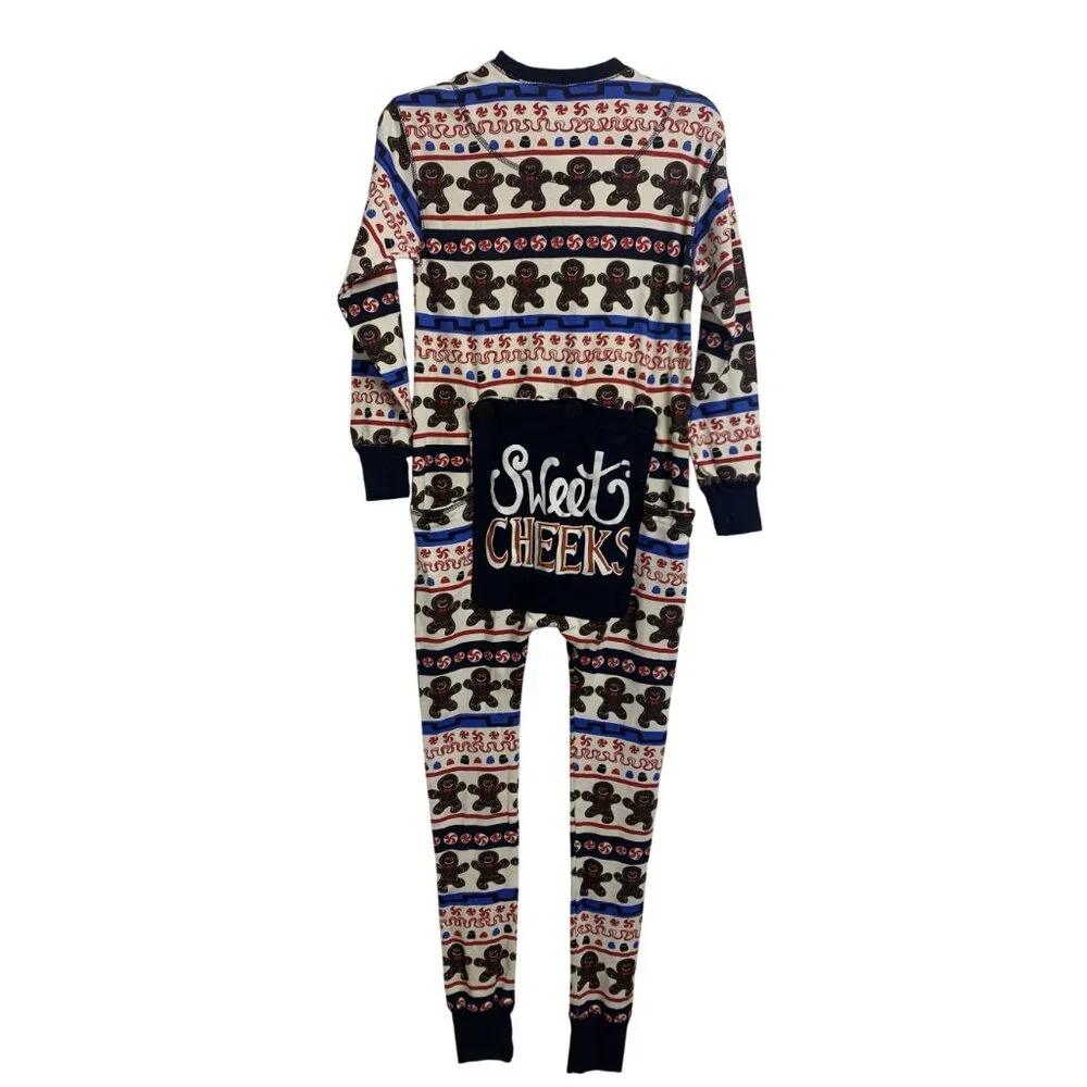 NWOT Lazy One Kids Cotton One Piece Sweet Cheeks Pajamas Unisex Size‎ XS